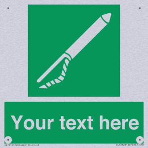 Custom sign safe condition Line throwing appliance